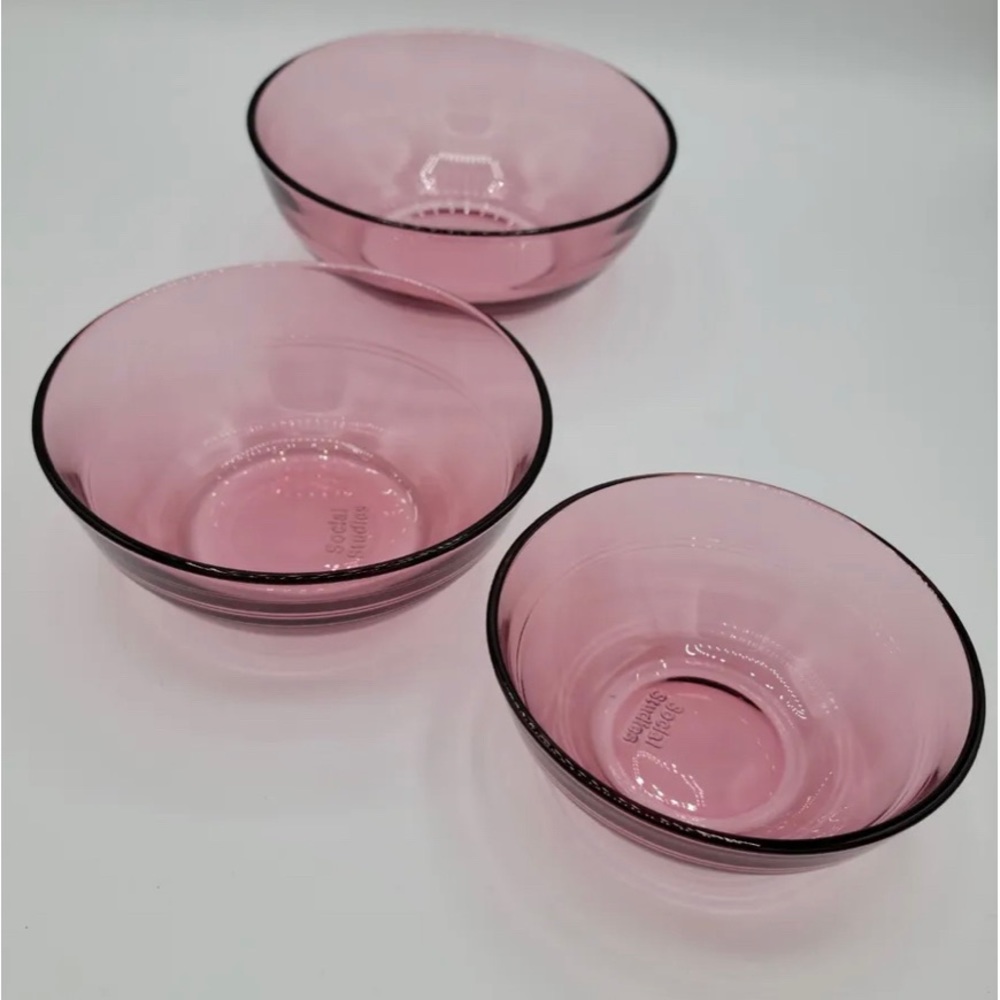 🇨🇦SOCIAL STUDIES - Set of 3 Nesting Bowls - Mauve